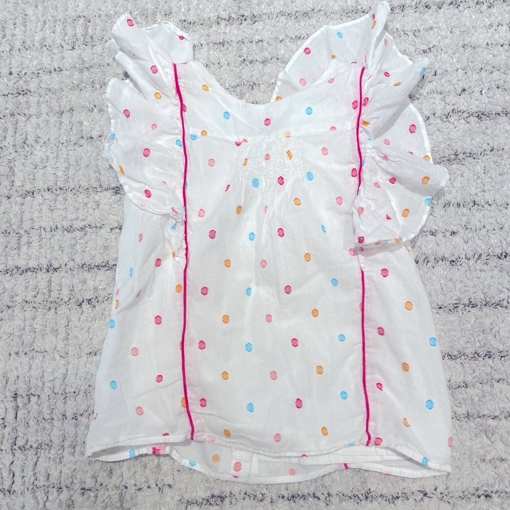 Velveteen smocked top size 8